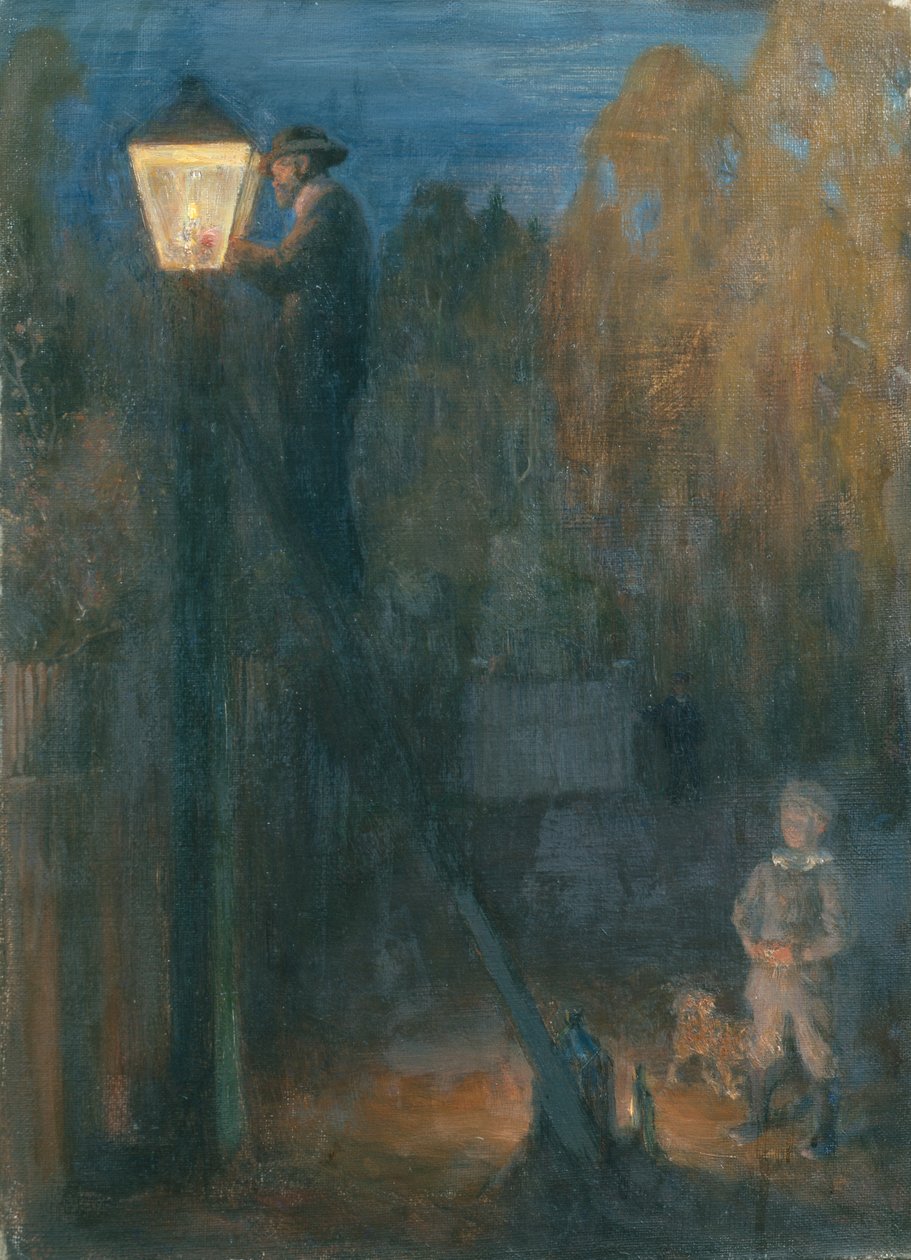 Lamptändare av Erik Theodor Werenskiold