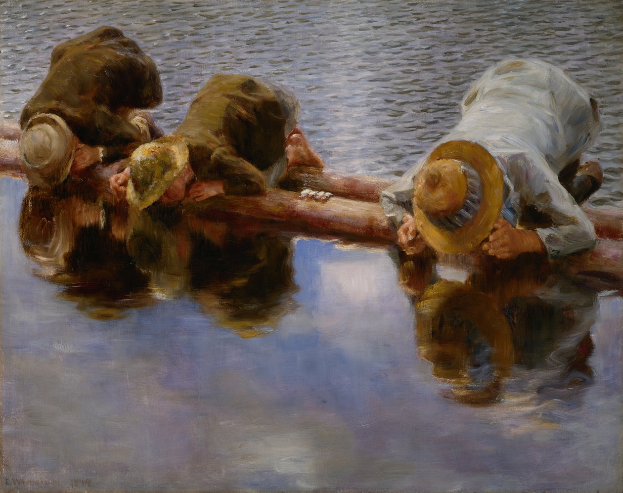 Tittar på vatten av Erik Theodor Werenskiold