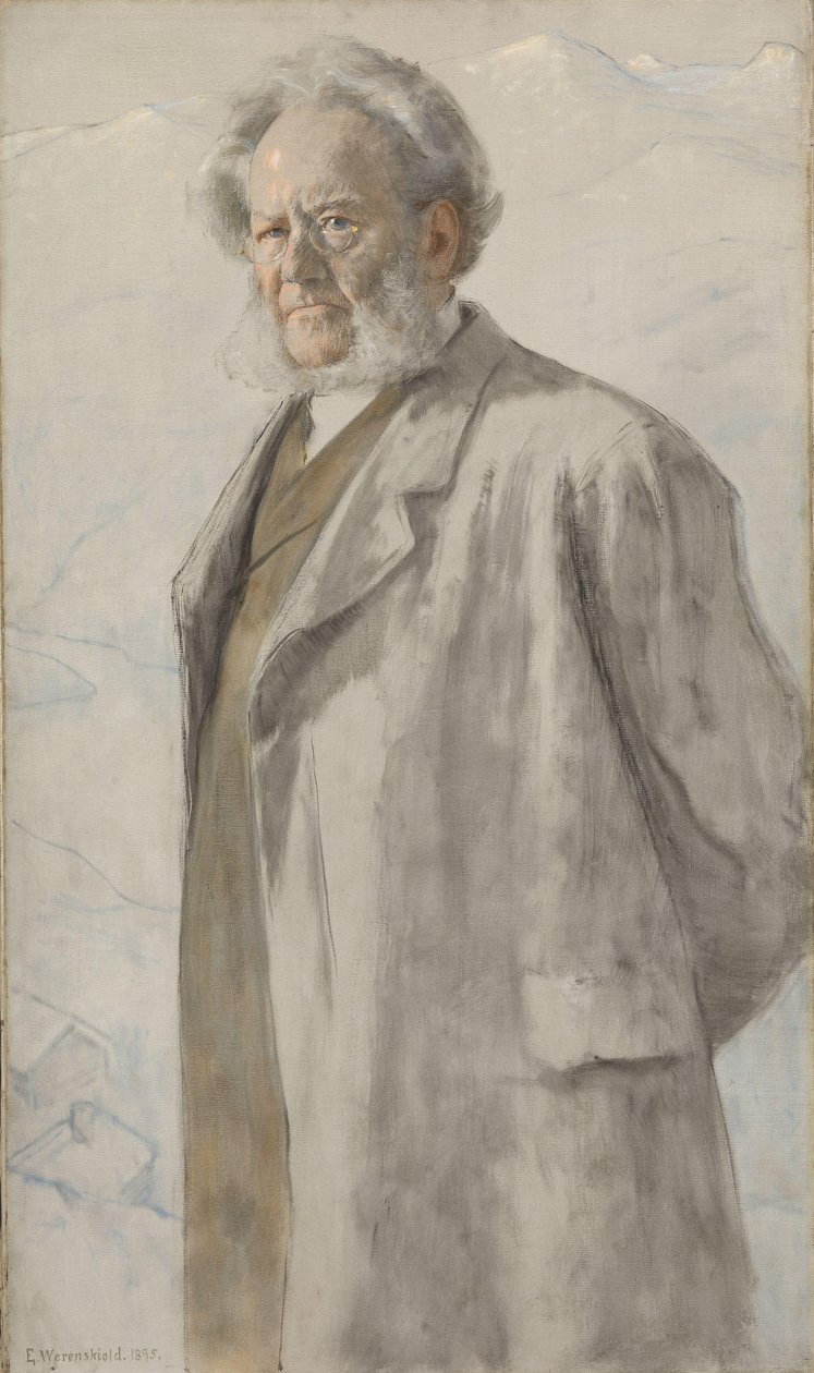Porträtt av Henrik Ibsen, 1895 av Erik Theodor Werenskiold