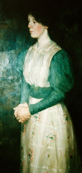 Porträtt av fröken Ellen Dick, ca 1900 (olja på duk) av Erik Theodor Werenskiold