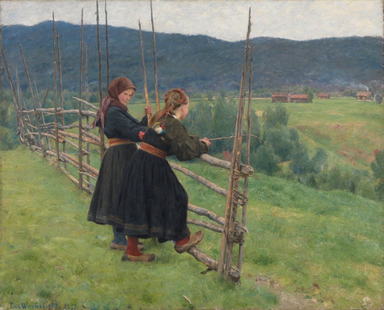 Utsikt från Gvarv i Telemark av Erik Theodor Werenskiold