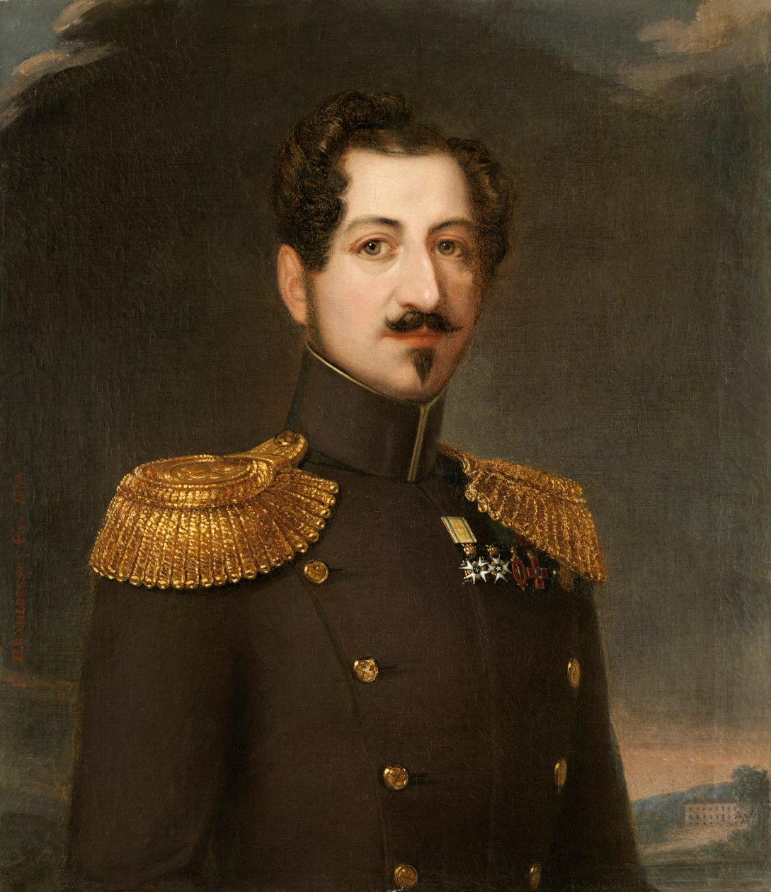 Porträtt av Oscar I 1799-1859, kung av Sverige och Norge, 1844. av Erik Wahlbergson