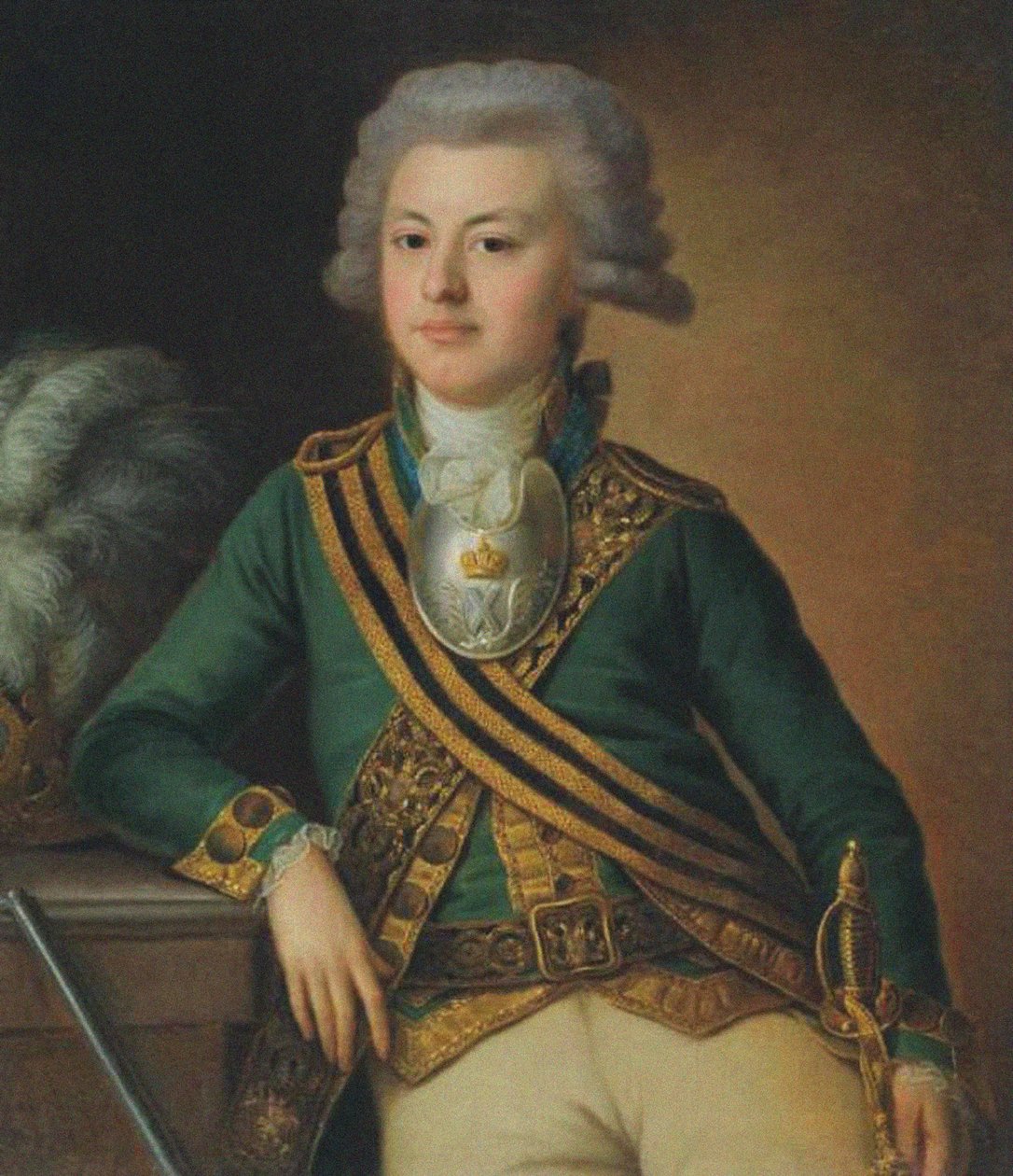 Porträtt av Yakov Ivanovich Likhachov, underlöjtnant vid Semyonovskys livgardesregemente, 1792 av Ermolay Dementyevich Kamezhenkov