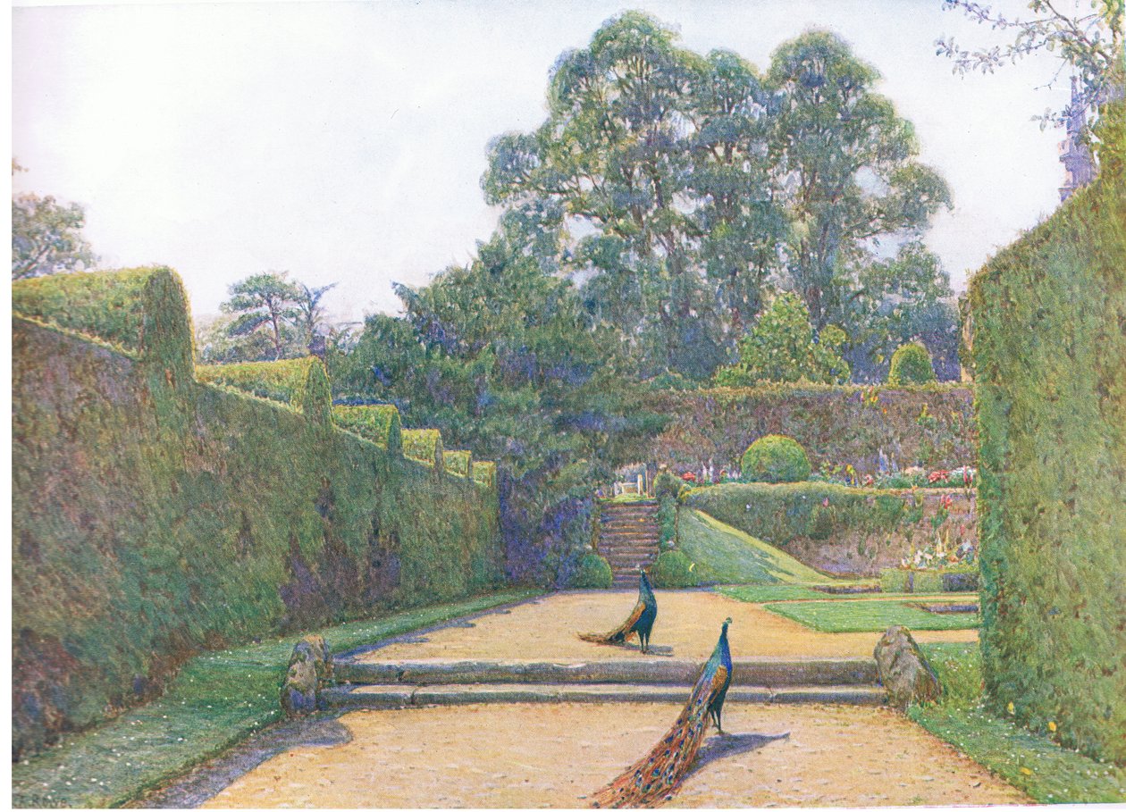 Penkhurst Place, Kent, från The Gardens of England: In the Southern and Western Counties publicerad av The Studio, 1907 av Ernest Arthur Rowe