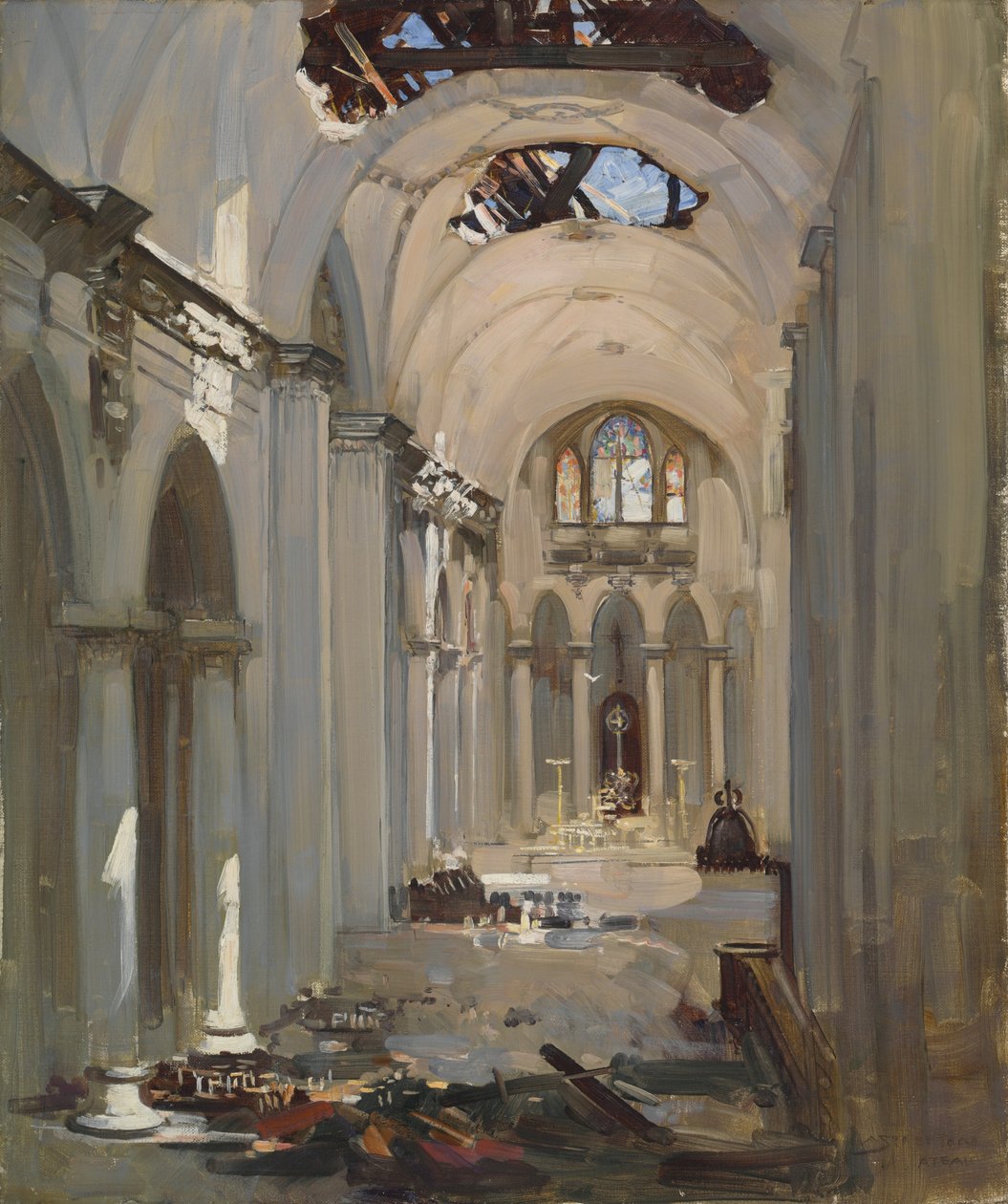 Katedral Interiör av Arthur Streeton