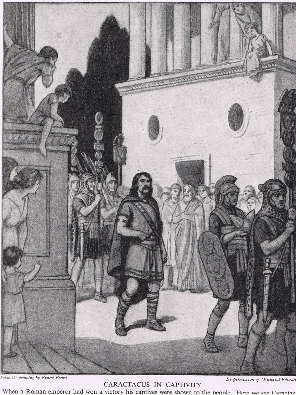 Caractacus in Captivity, illustration från 