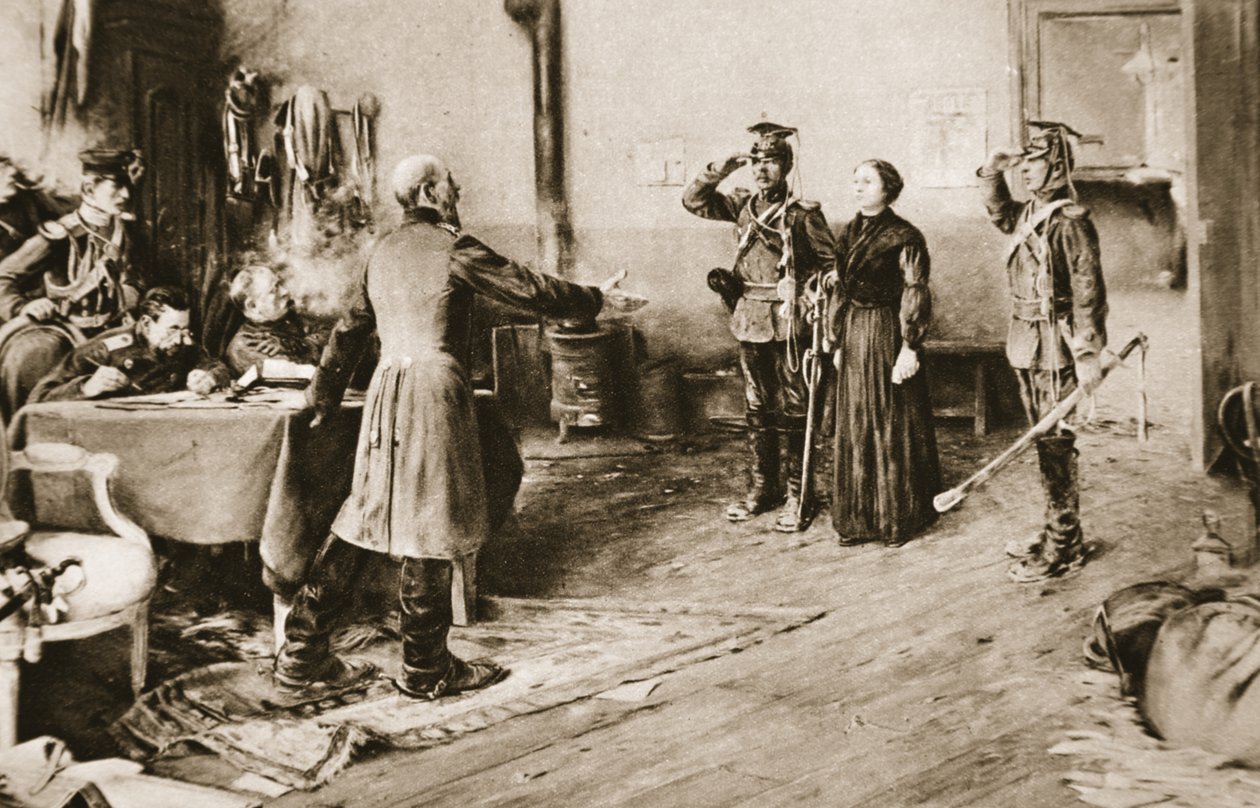 Juliette Dodu benådas för sitt stora tapperhet av prins Frederick Charles av Preussen 1870, från 
