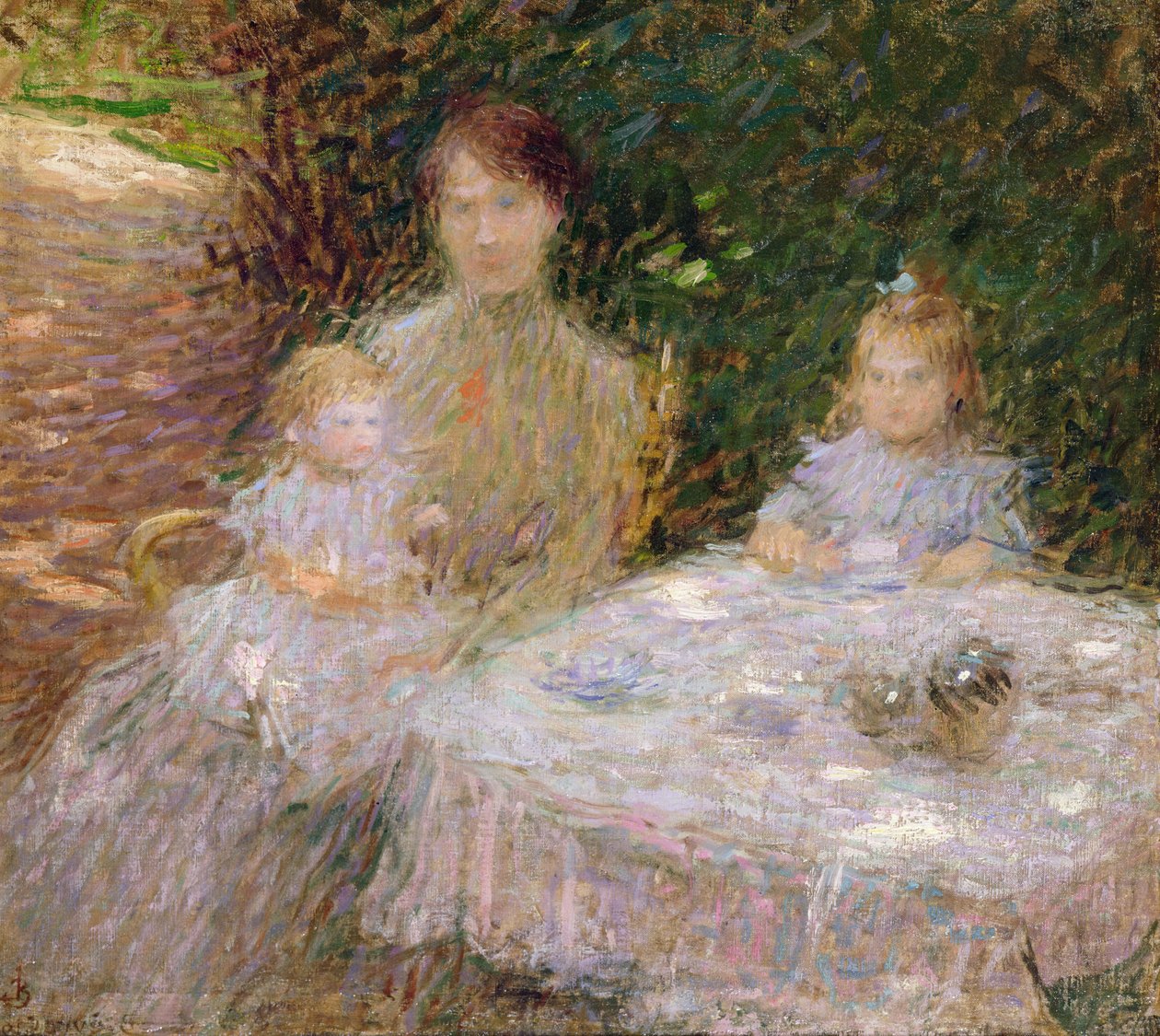 Konstnärens familj i trädgården av Ernest Joseph Laurent