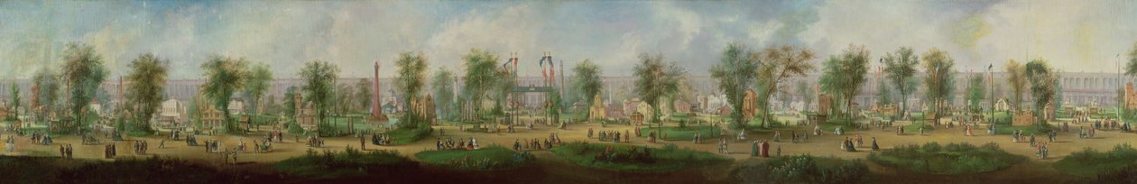 Panoramautsikt över utställningen 1855 av Ernest Lami de Nozan
