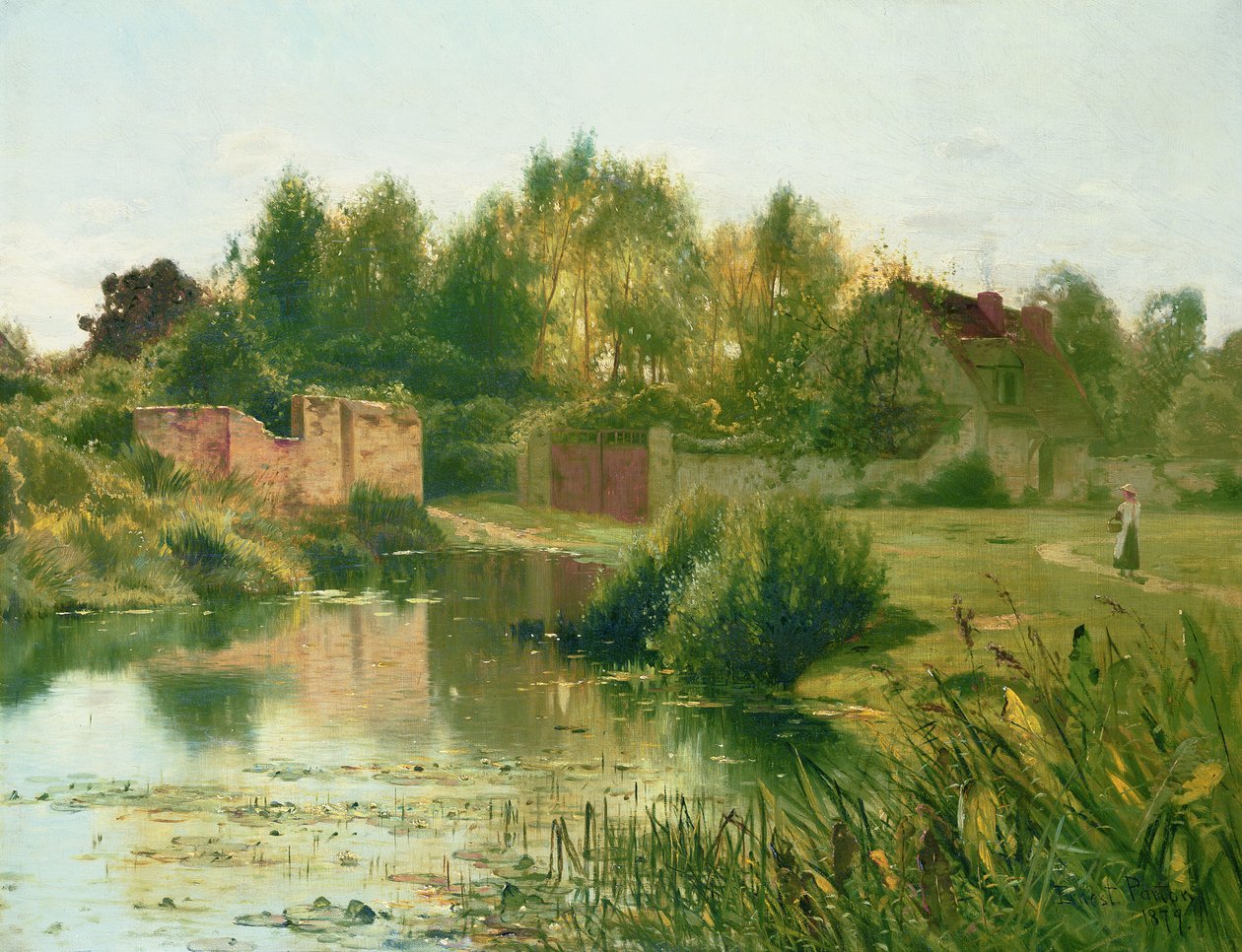 Byns damm, 1879 av Ernest Parton