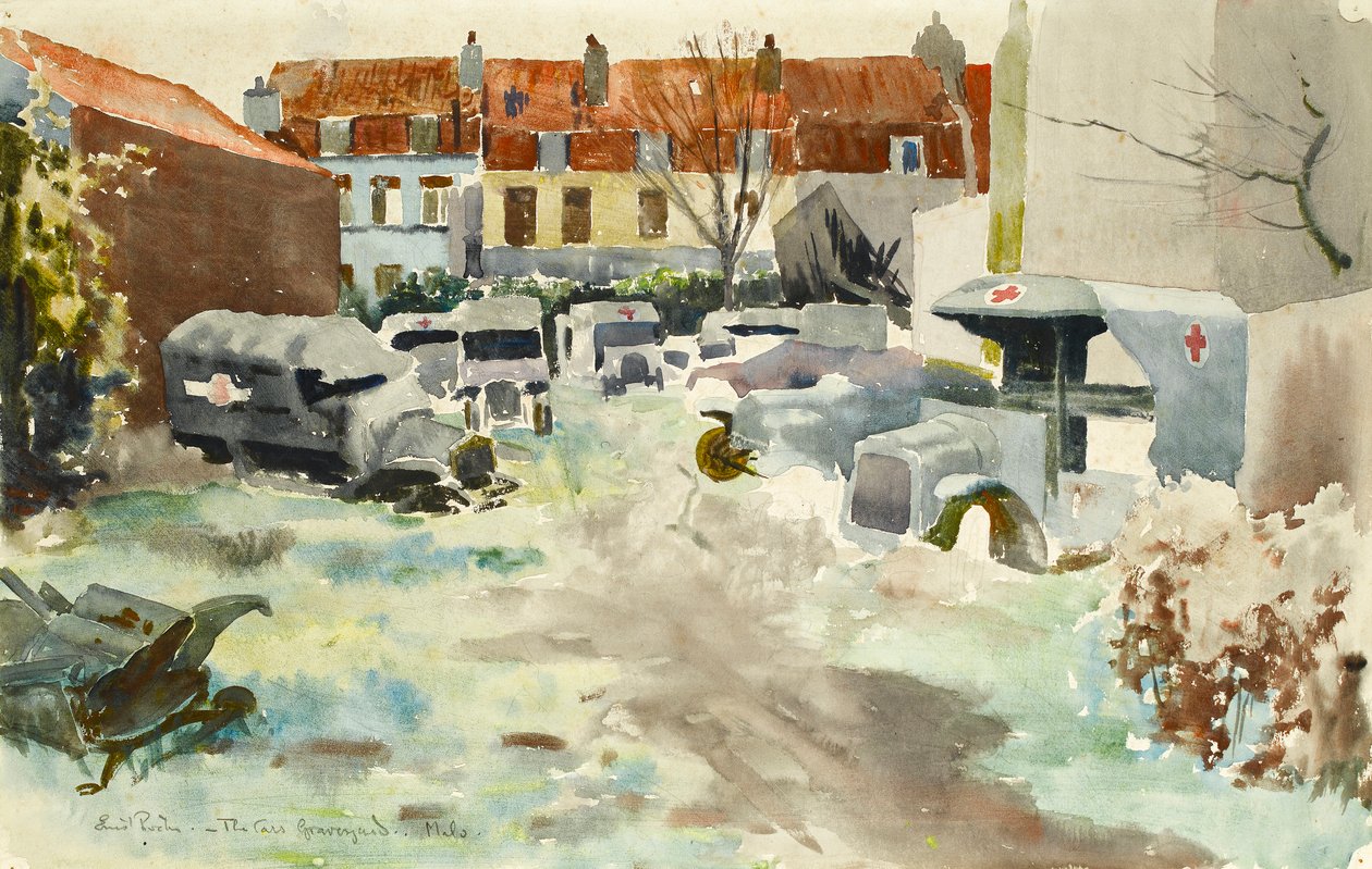 The Cars Graveyard, Malo, ca 1919 av Ernest Procter