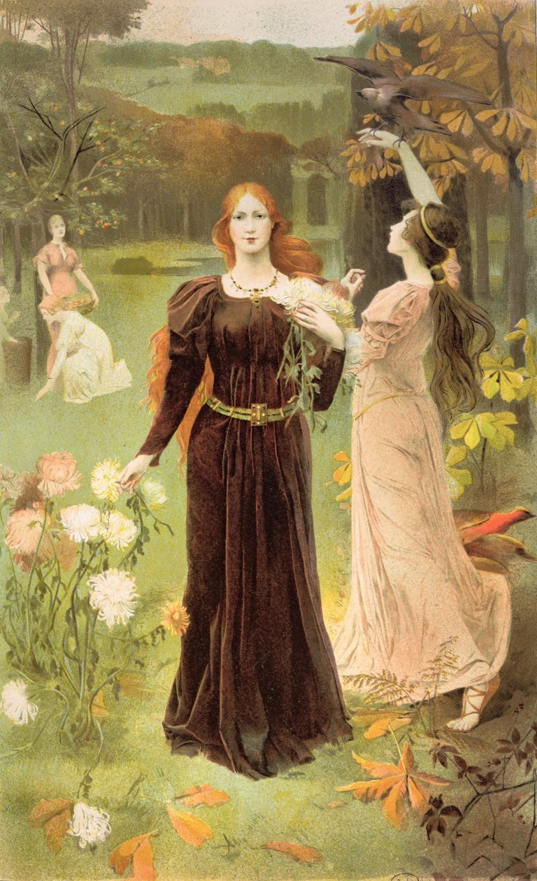 Höst, plåt 50 från tredje volymen av Album de la Decoration, c.1900 av Ernest de Bonnencontre