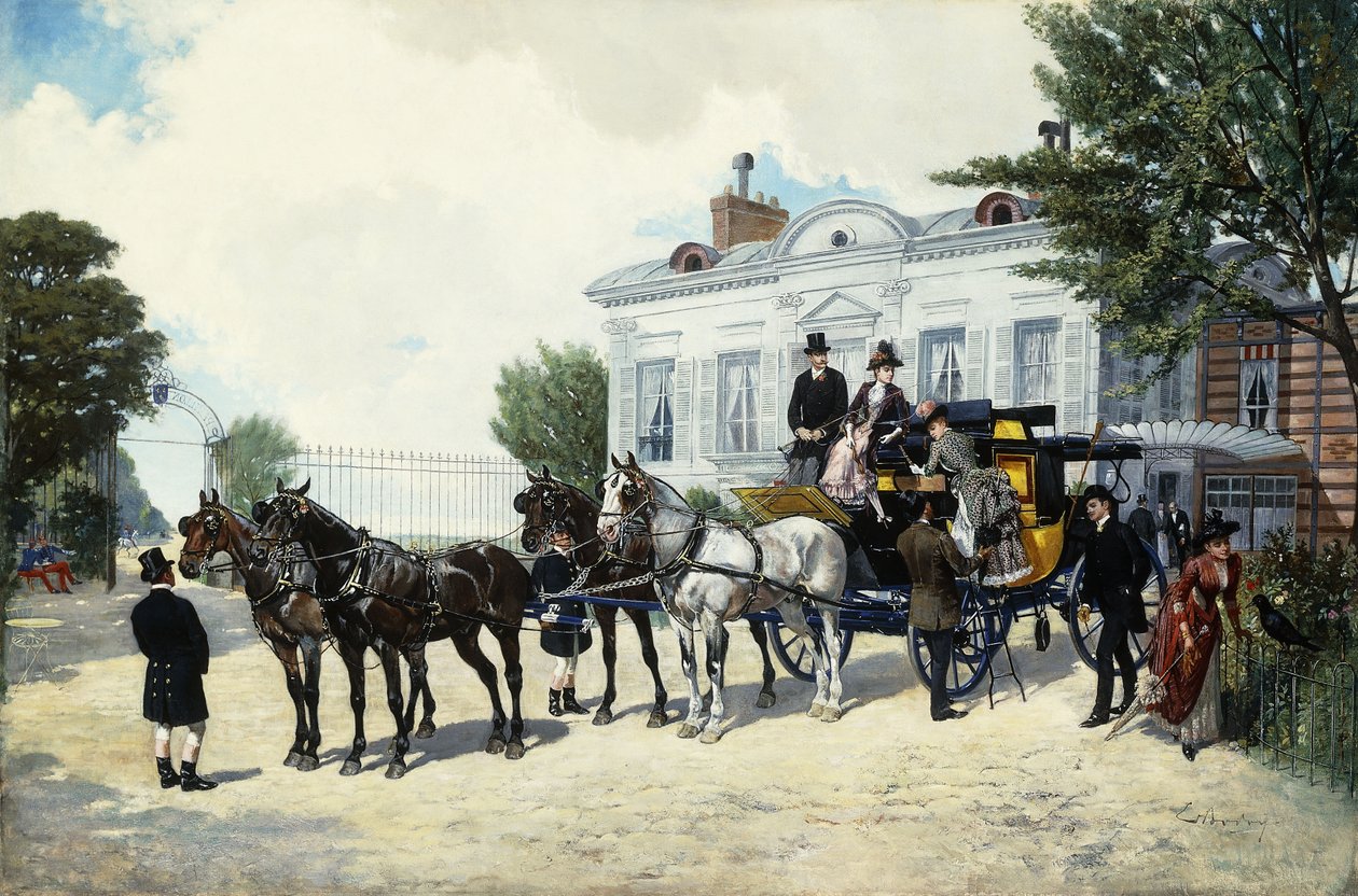 Hackneyvagnen; Le Fiacre, av Ernest Alexandre Bodoy