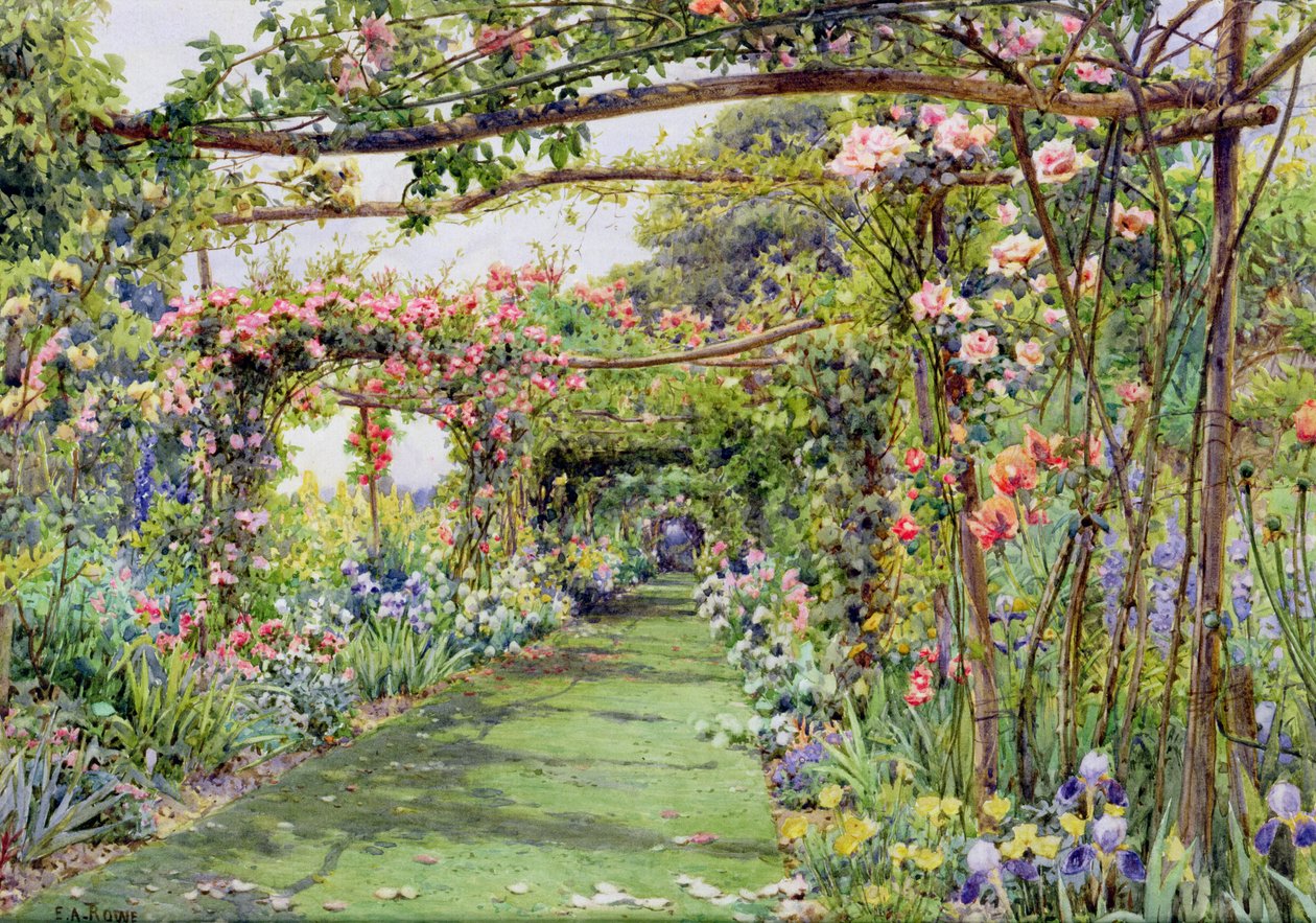 Rose Pergola, Blackhurst House, Tunbridge Wells, Kent av Ernest Arthur Rowe