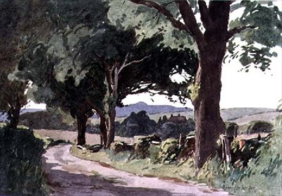 Scen nära Pulborough, West Sussex av Ernest Benger or Berenger