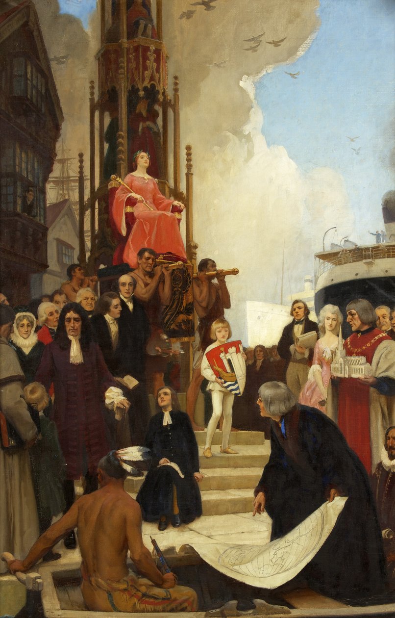 En allegorisk bild av Bristol av Ernest Board