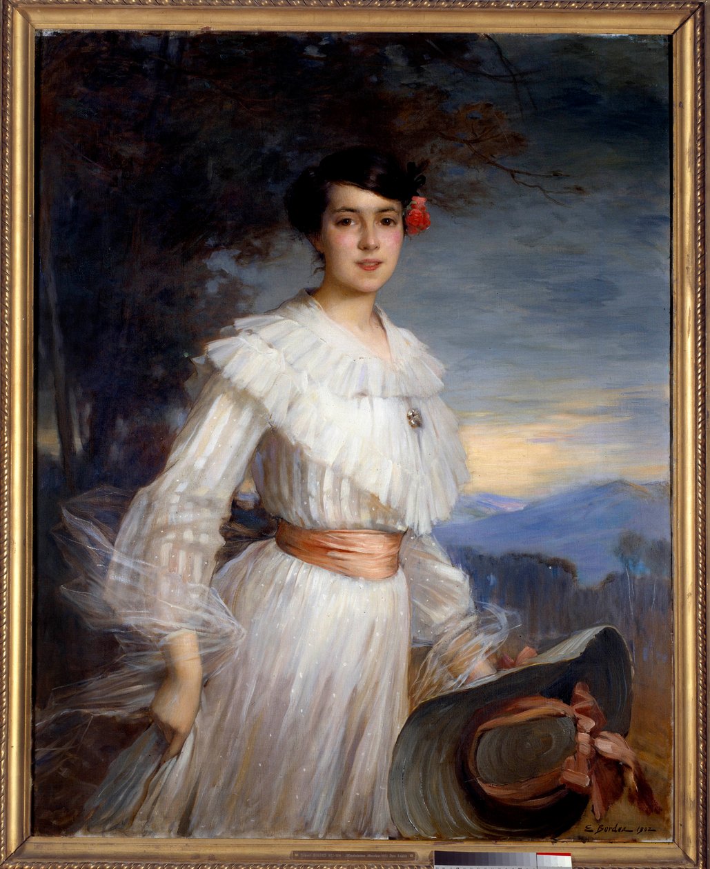 Porträtt av Madeleine Reclus. Målning av Ernest Bordes (1852-1914) av Ernest Bordes