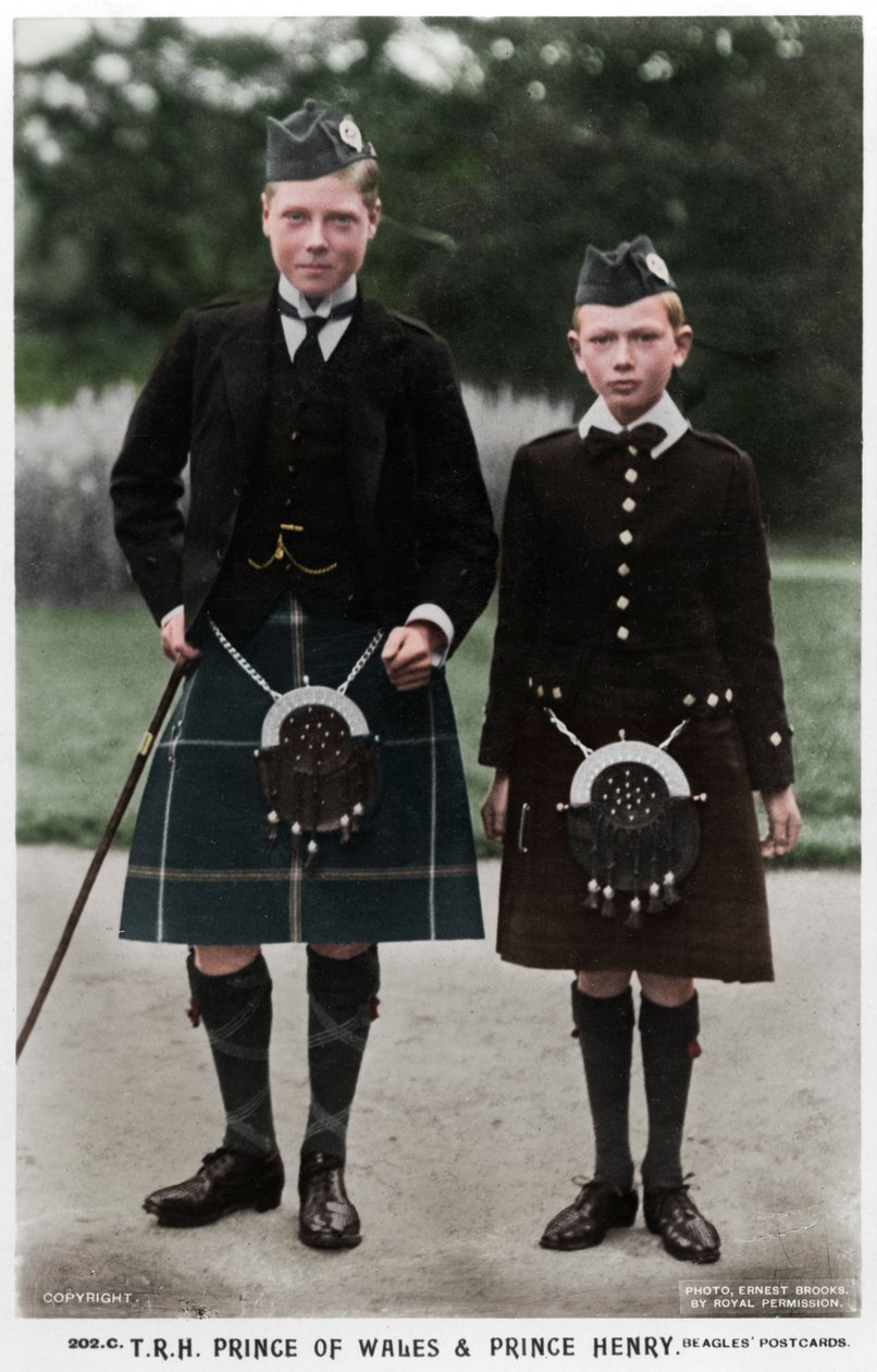 Prinsen av Wales och Prins Henrik, c1910 av Ernest Brooks