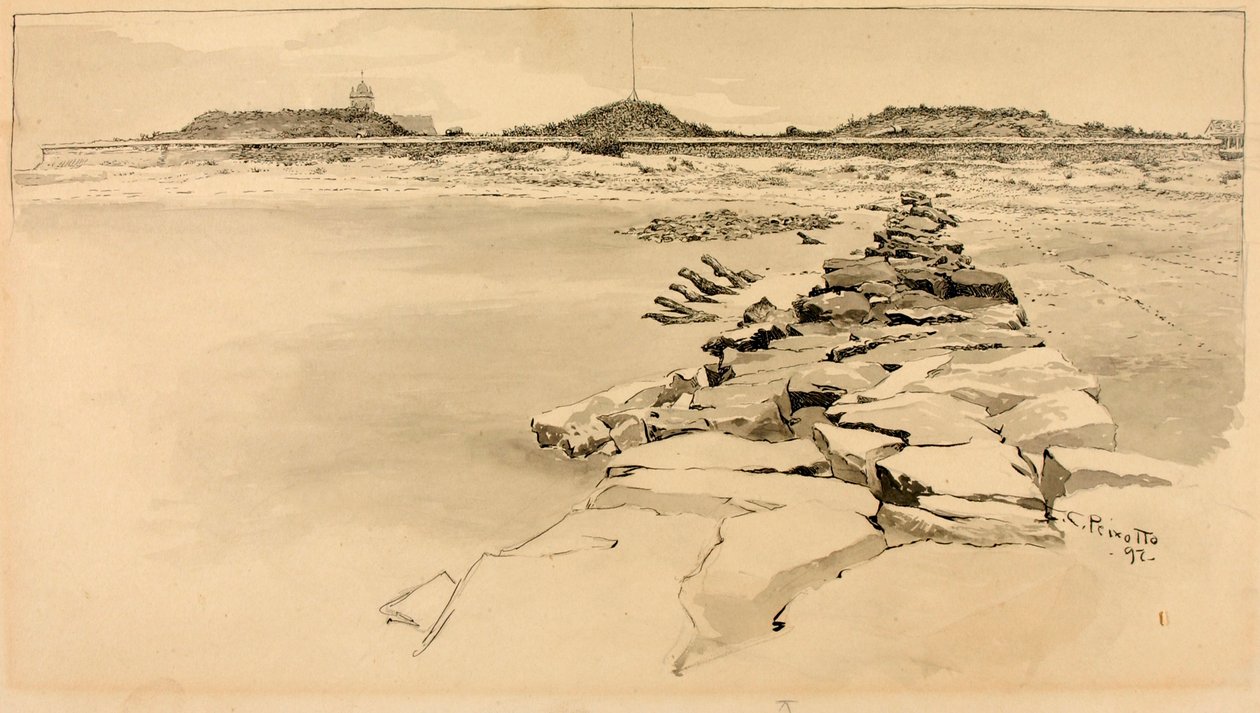 Fort Moultrie på platsen för gamla Fort Sullivan av Ernest C. Peixotto
