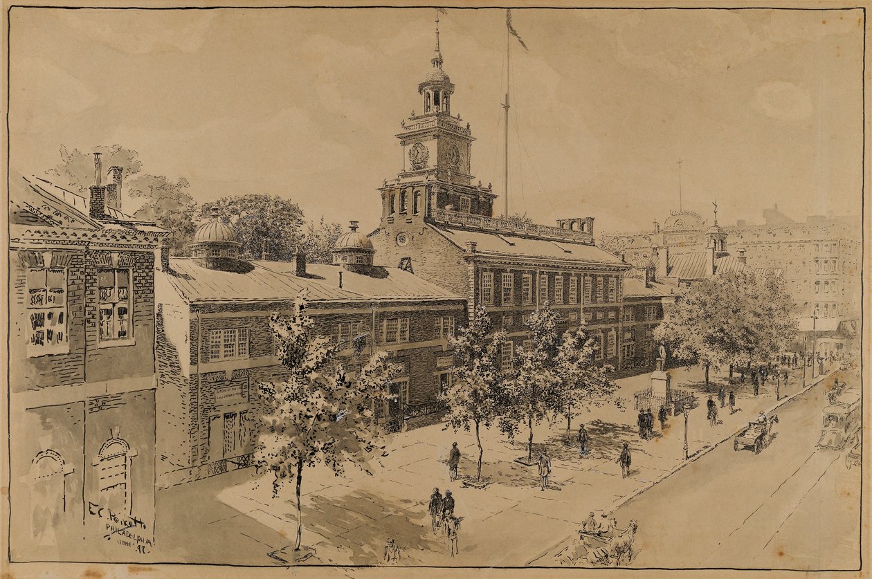 Philadelphia, Independence Hall, Chestnut Street av Ernest C. Peixotto