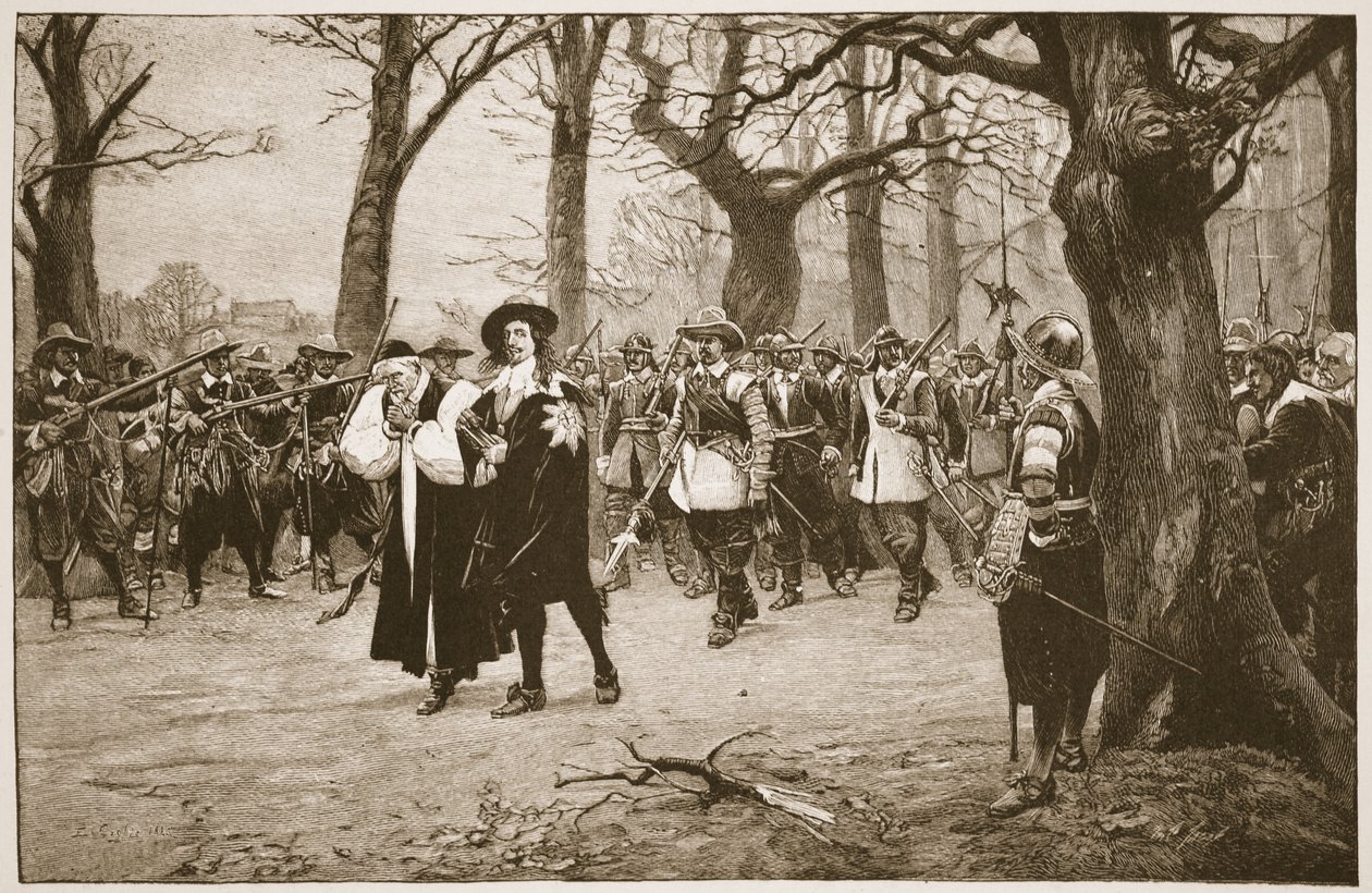 Charles I på väg till avrättning, illustration från 