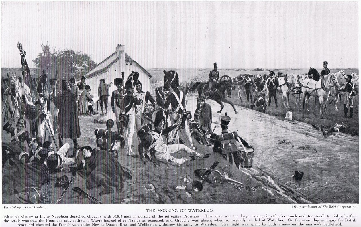 The Morning of Waterloo, illustration från 