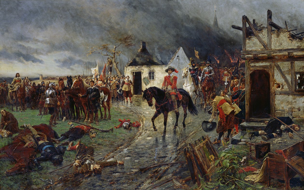Wallenstein: A Scene of the Thirty Years War (olja på duk) av Ernest Crofts