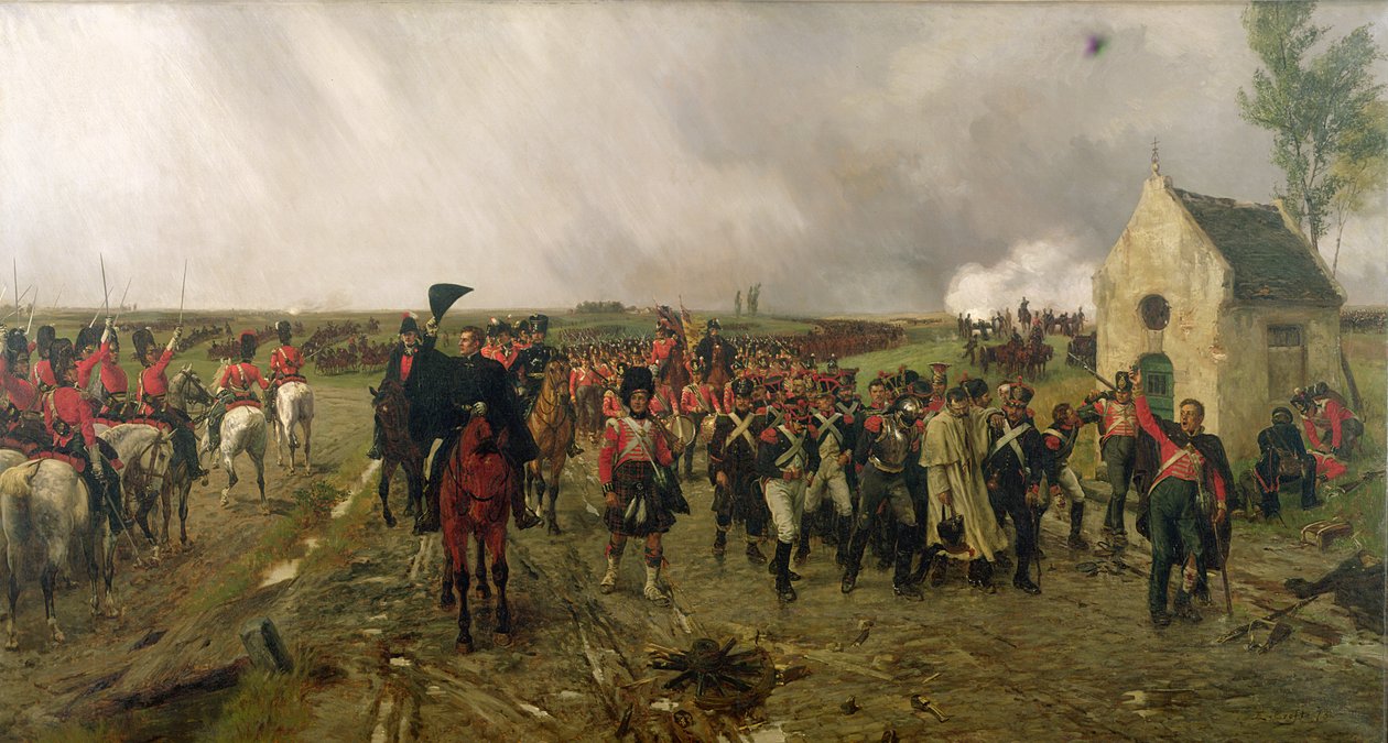 Wellingtons mars från Quatre Bras till Waterloo, 1878 av Ernest Crofts