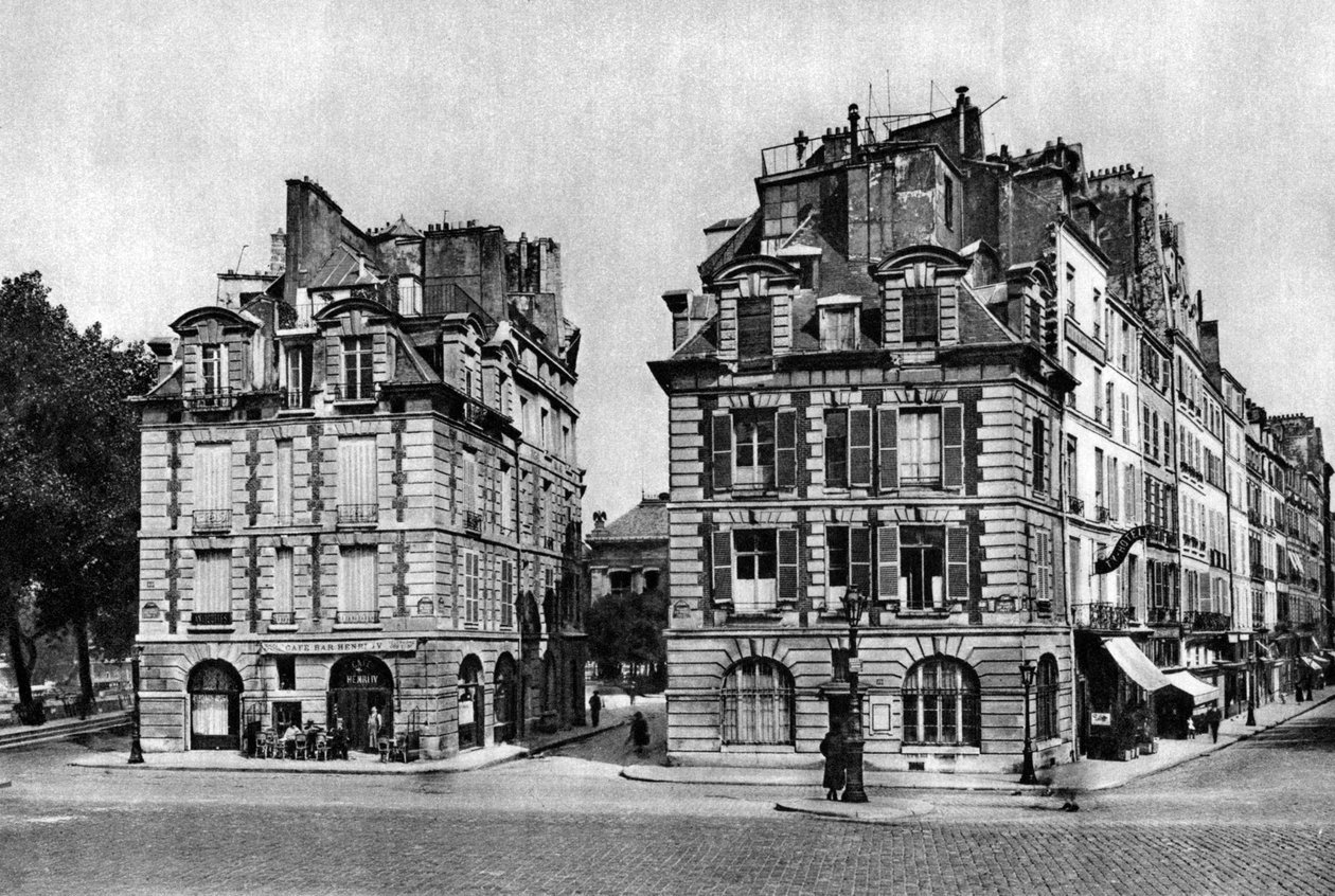 Gamla hus från Ludvig XIII-perioden, mot Pont Neuf, Paris, 1931. av Ernest Flammarion