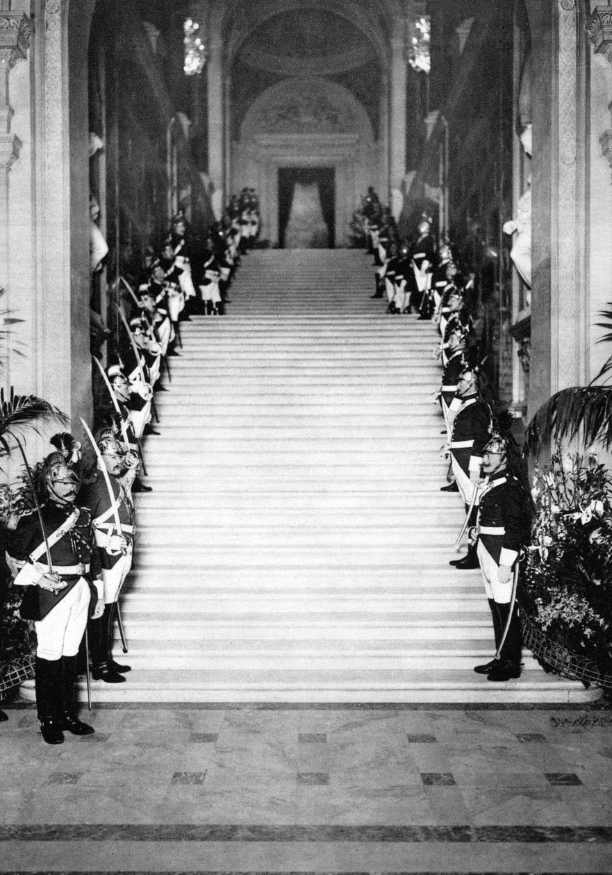 Republikanska vakter vid en mottagning, Rådhuset, Paris, 1931. av Ernest Flammarion