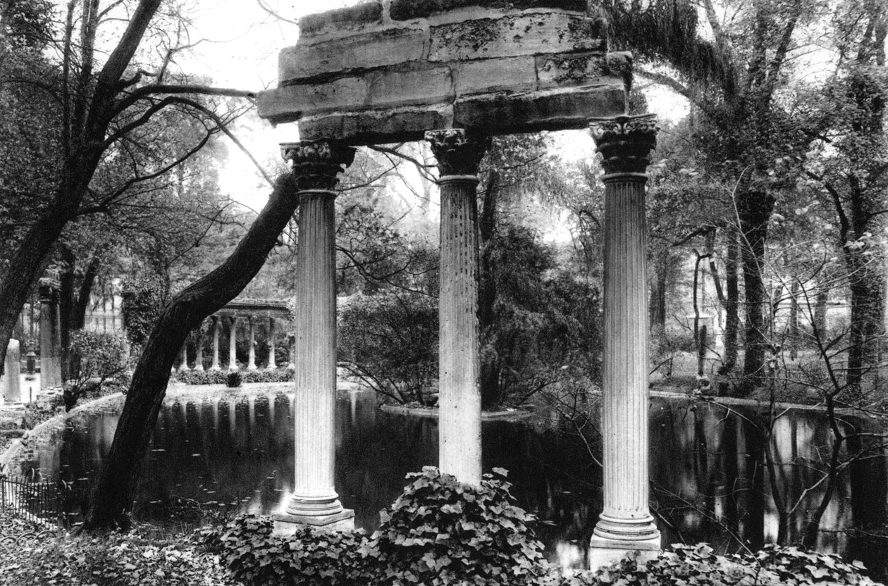 Naumachias korintiska kolonner, Parc Monceau, Paris, 1931. av Ernest Flammarion