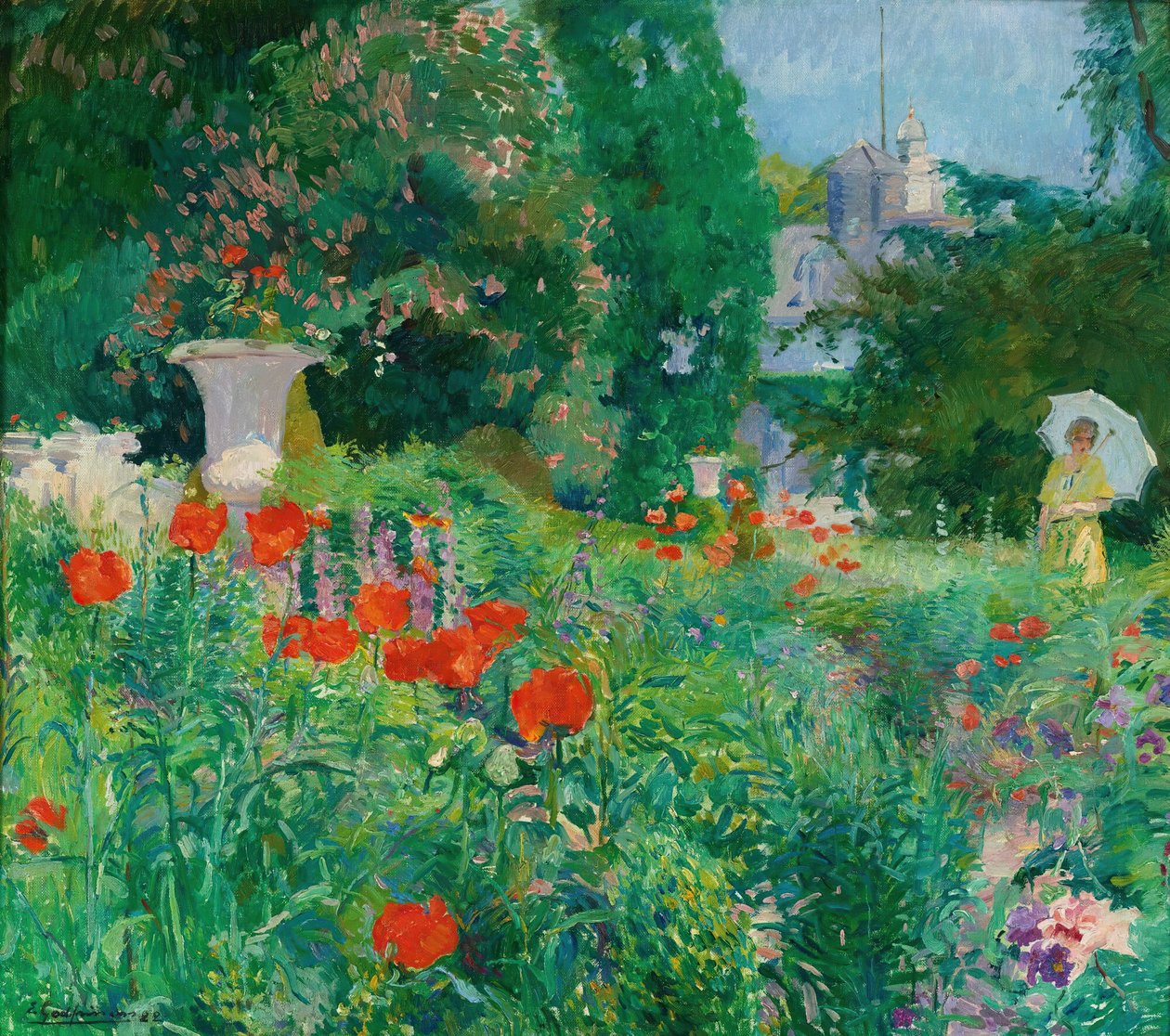 Elegant i ett fält av vallmo av Ernest Godfrinon