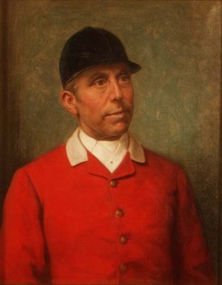 Huntsman, som tros ha varit en mästare i Pytchley-jakten av Ernest Gustave (attr. to) Girardot