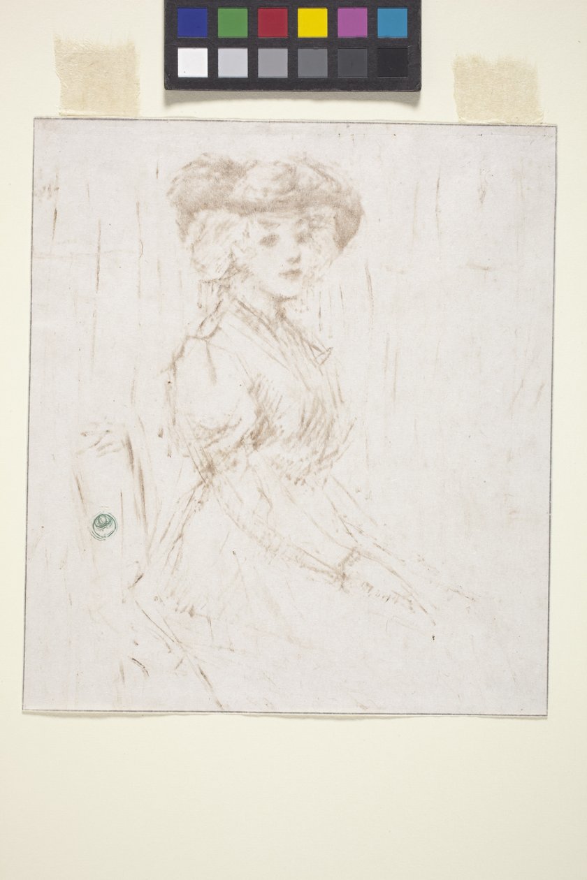 Sittande kvinna (monoprint) av Ernest Haskell