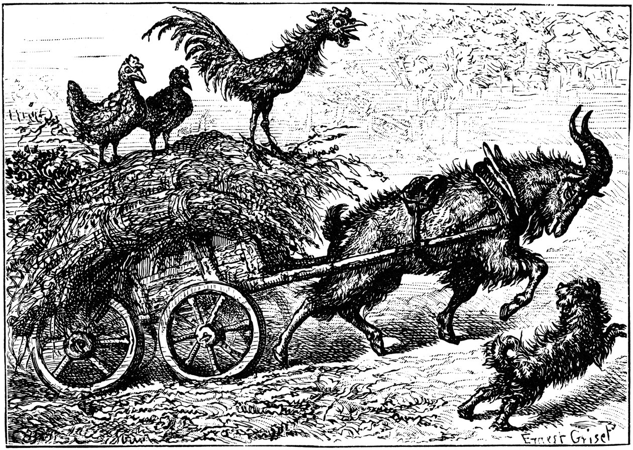 Illustration från barnboken Little Bo-Peep, c1880. av Ernest Henry Griset