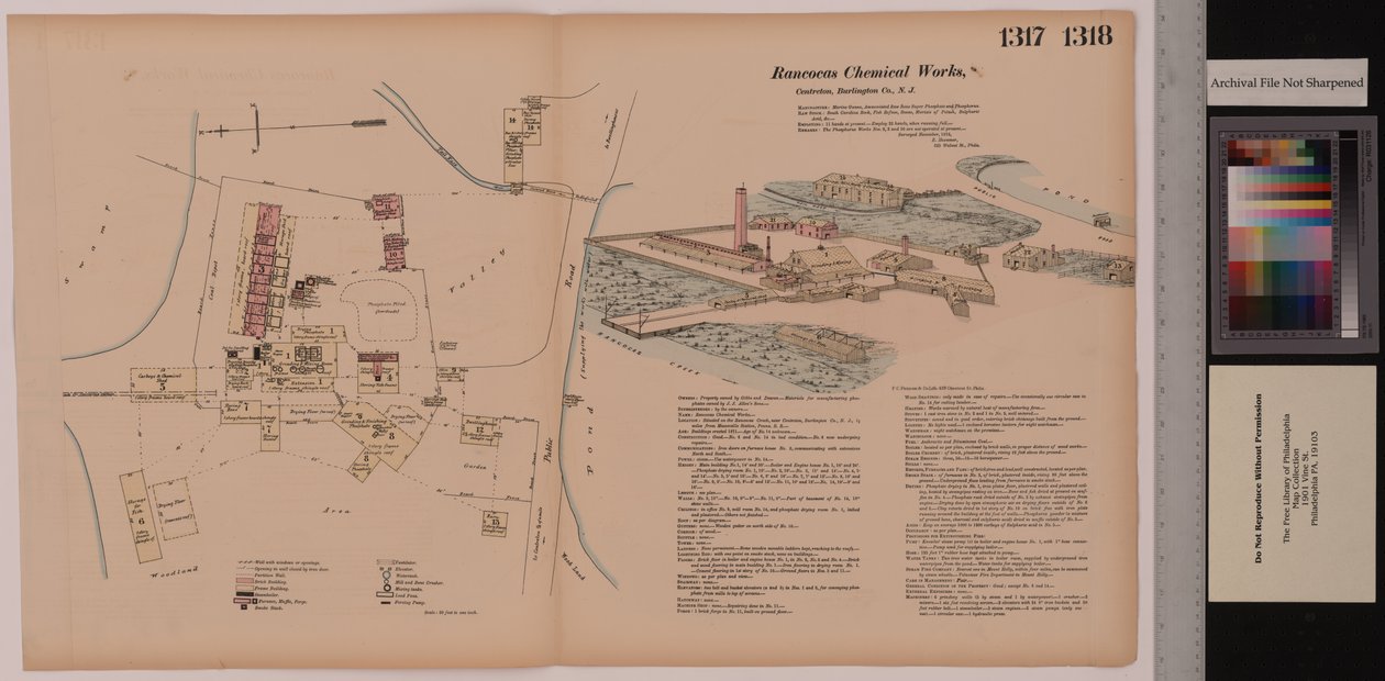 Volym 14, Rancocas Chemical Works, Hexamer General Surveys, Burlington, New Jersey, 1878 av Ernest Hexamer