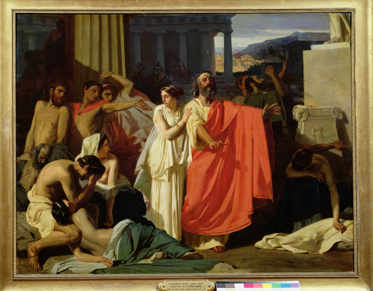 Ödipus och Antigone förvisas till Thebe, 1843 av Ernest Hillemacher