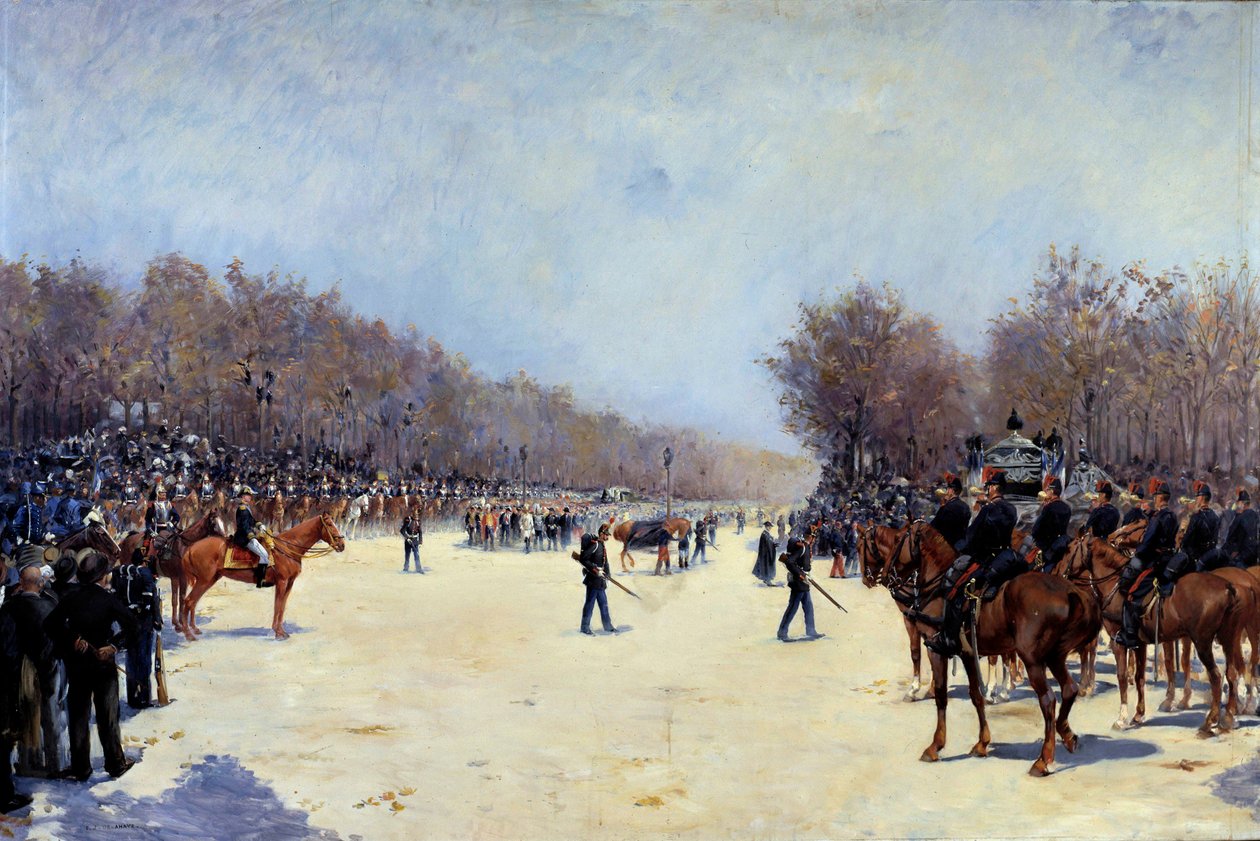 Den franske presidenten Mac Mahons begravning 22/10/1893 Målning av Ernest Jean Delahaye (1855-1920) 1893 Sön. 1,30 x 1,96 m. av Ernest Jean Delahaye