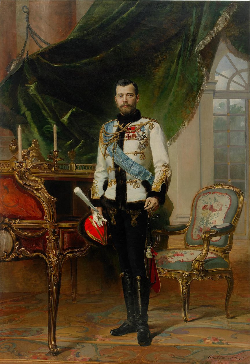 Porträtt av kejsar Nicholas II 1868-1918, 1896 av Ernest Karlovich Liphart