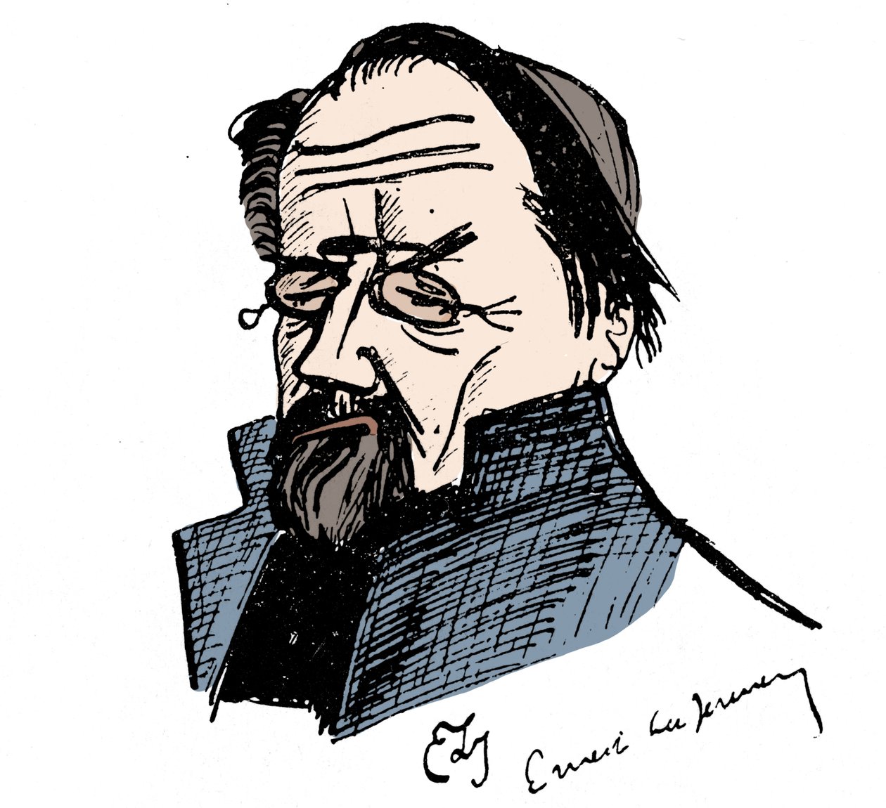 Porträtt av Emile Zola (1840-1902) av Ernest La Jeunesse (1874-1917). av Ernest La Jeunesse