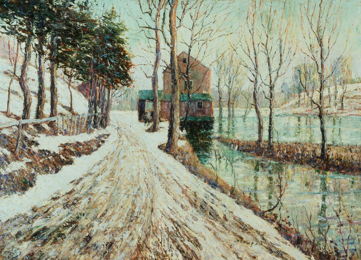 Smältande snö av Ernest Lawson