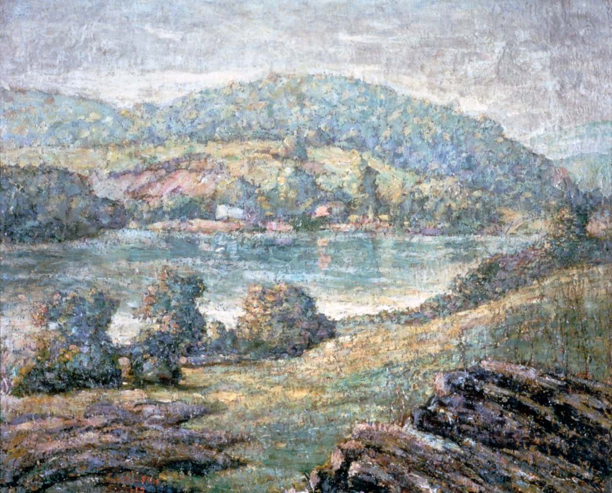 Morgonljus, River Valley, Connecticut, 1919 av Ernest Lawson
