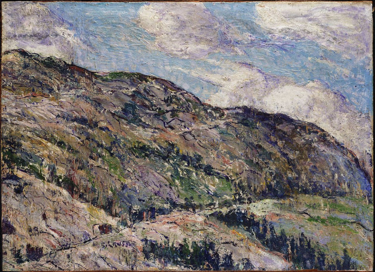 Bergsscen - Kullar i dimma av Ernest Lawson
