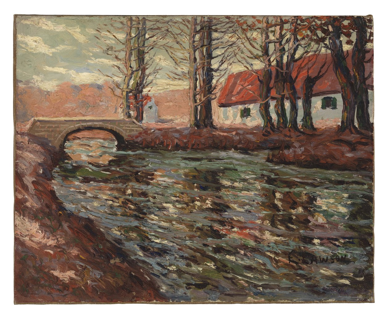 Flodlandskap av Ernest Lawson