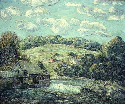The Old Mill, Wilton, Connecticut (olja på duk) av Ernest Lawson