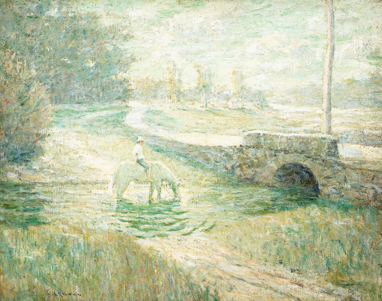 Den vita hästen av Ernest Lawson