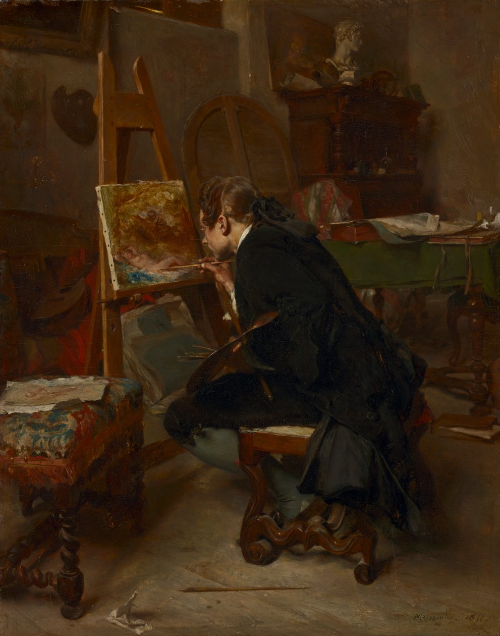 En målare, 1855. av Jean Louis Ernest Meissonier