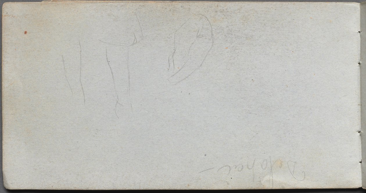 Skissbok, sid 02: Studies of Legs. av Jean Louis Ernest Meissonier
