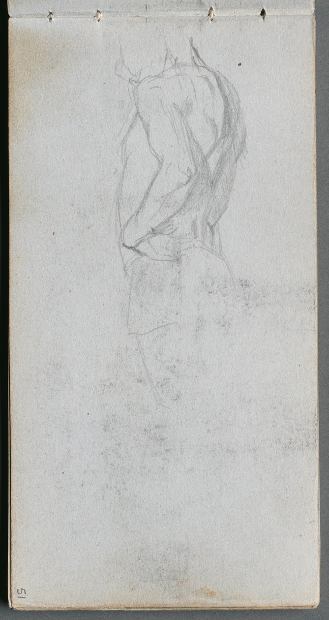 Skissbok, sidan 51: Figurstudie av Ernest Meissonier