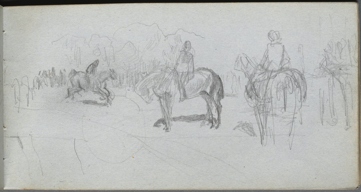 Skissbok, sid 52: Figurstudie av Ernest Meissonier